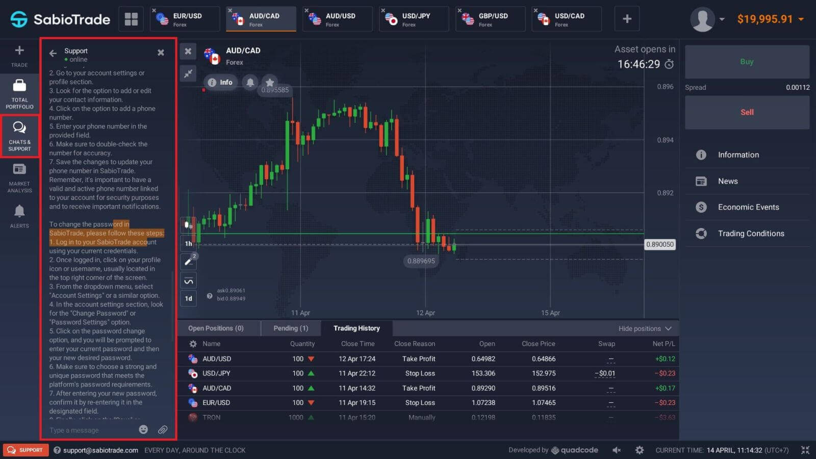 How to Contact SabioTrade Support How to Contact SabioTrade Support