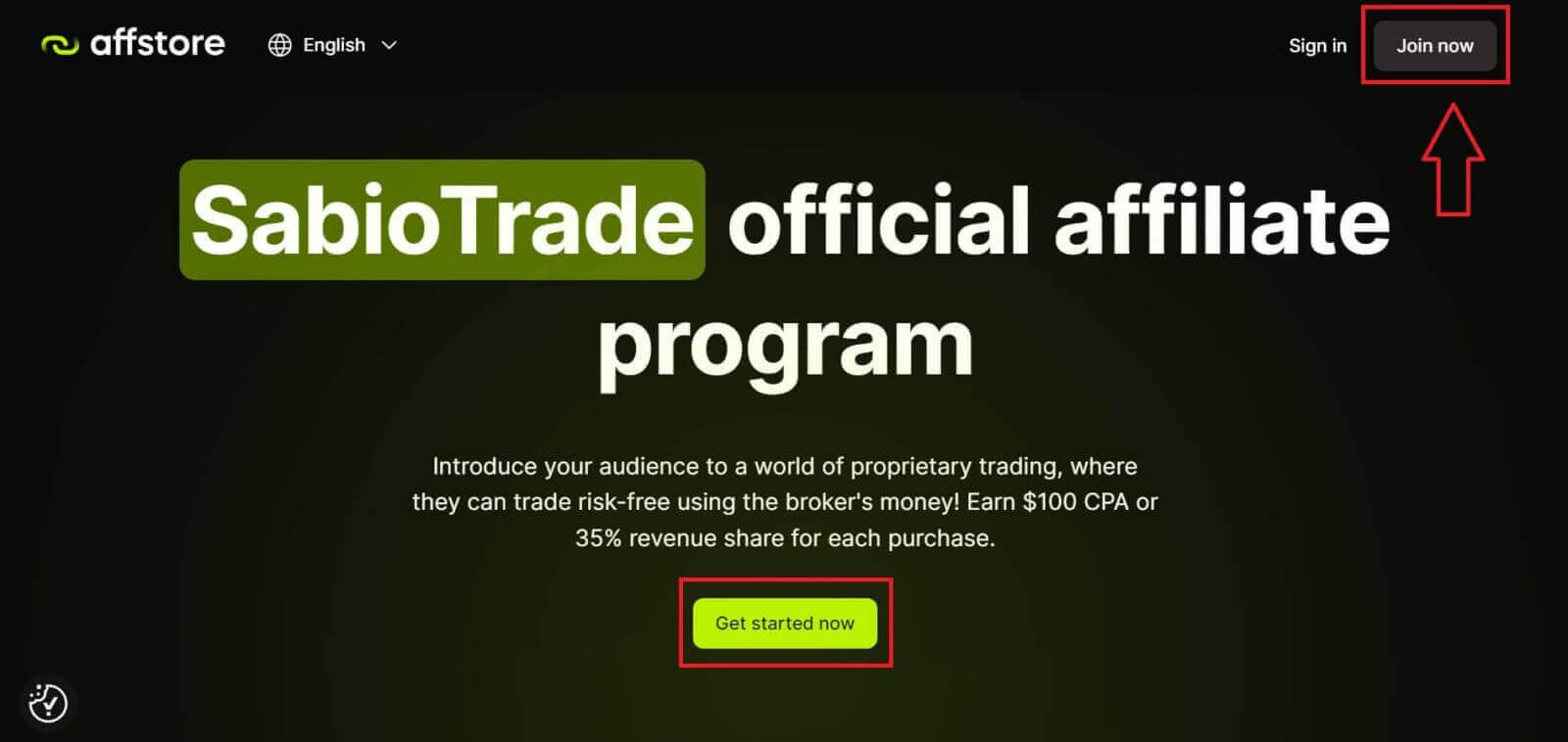How to join Affiliate Program and become a Partner on SabioTrade