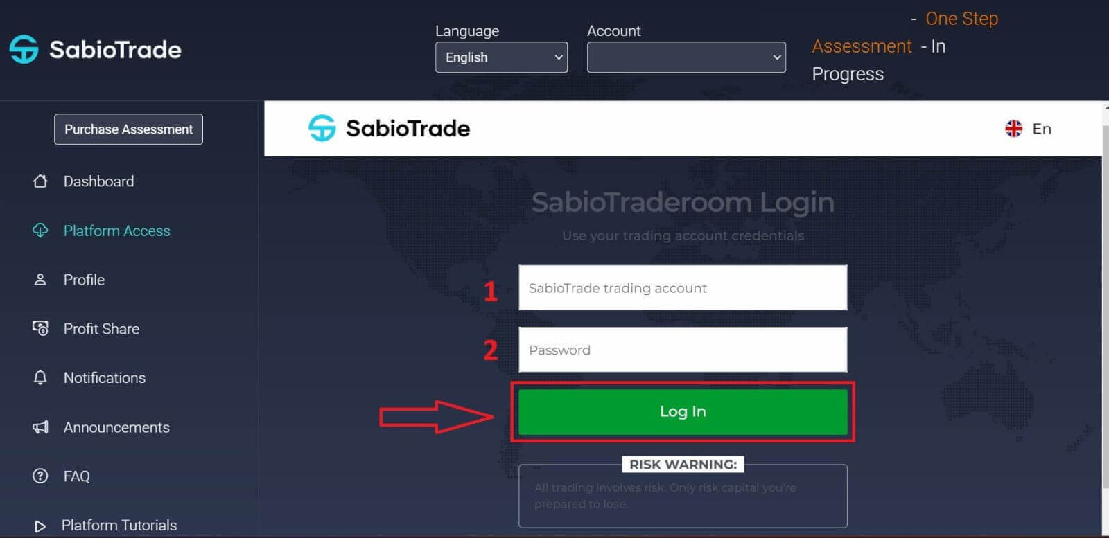 How to Login and start trading Forex at SabioTrade